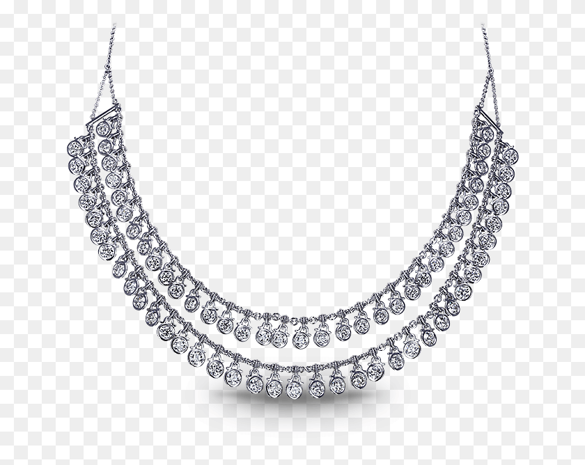 650x608 Double Row Diamond Necklace Kashi Institute Of Technology Logo, Jewelry, Accessories, Accessory HD PNG Download