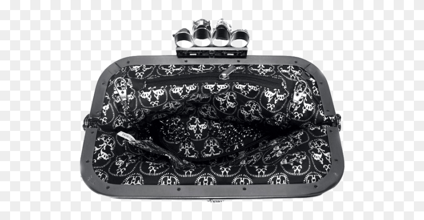 533x377 Double Trouble Skull Clutch With Brass Knuckle Handle Handbag, Accessories, Accessory, Purse HD PNG Download