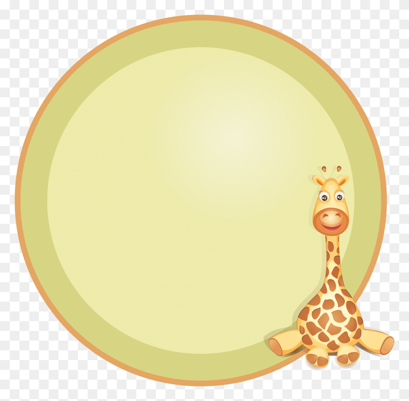 1942x1904 Doughnut Clipart Cute Circle Border Giraffe, Plant, Food, Fruit HD PNG Download