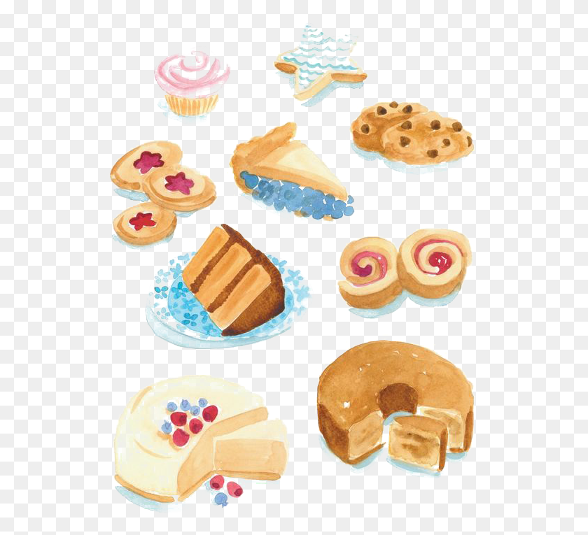 533x705 Doughnut Petit Four Drawing Clip Art Cartoon Dessert, Sweets, Food, Confectionery HD PNG Download