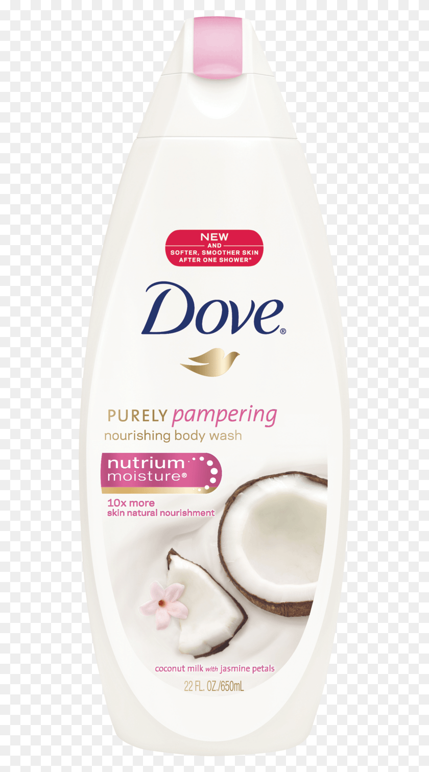 535x1452 Dove Purely Pampering Coconut Milk With Jasmine Petals, Bottle, Nut, Vegetable HD PNG Download