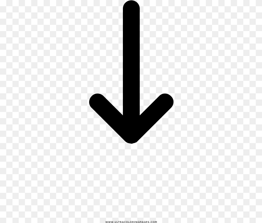 Down Arrow Coloring, Gray Clipart PNG