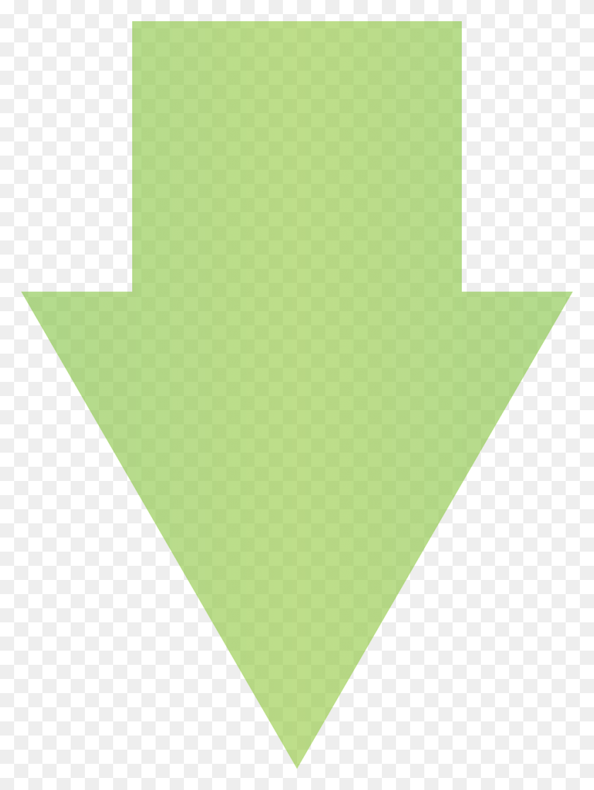 944x1280 Down Arrow Green Icon Image Flecha Verde Hacia Abajo, Triangle, Symbol, Plectrum HD PNG Download