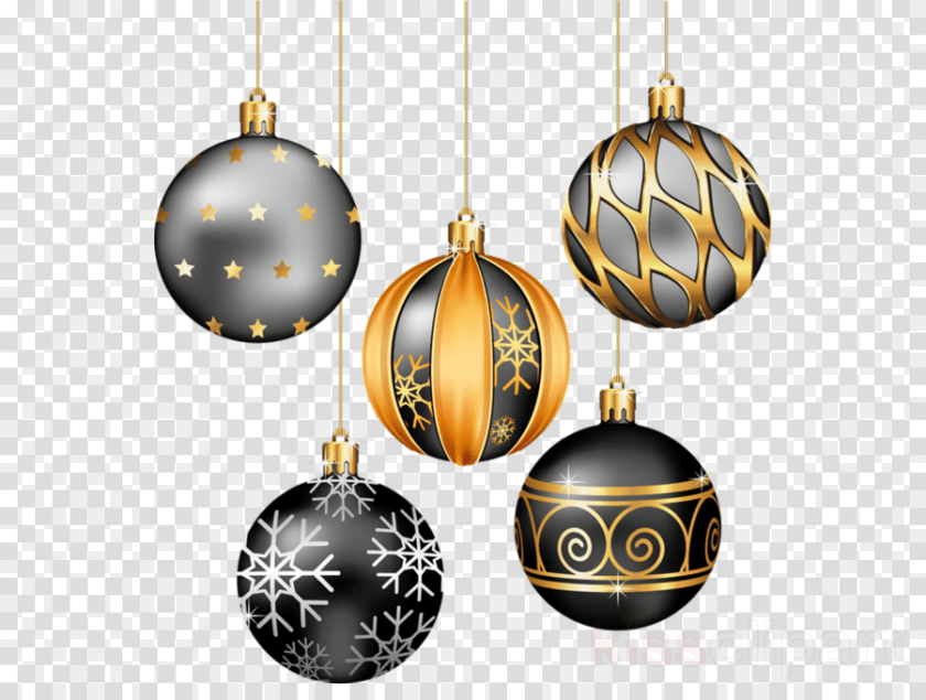 900x680 Download Black And Gold Christmas Ornaments Clipart Christmas Decorations Black And Gold, Accessories PNG