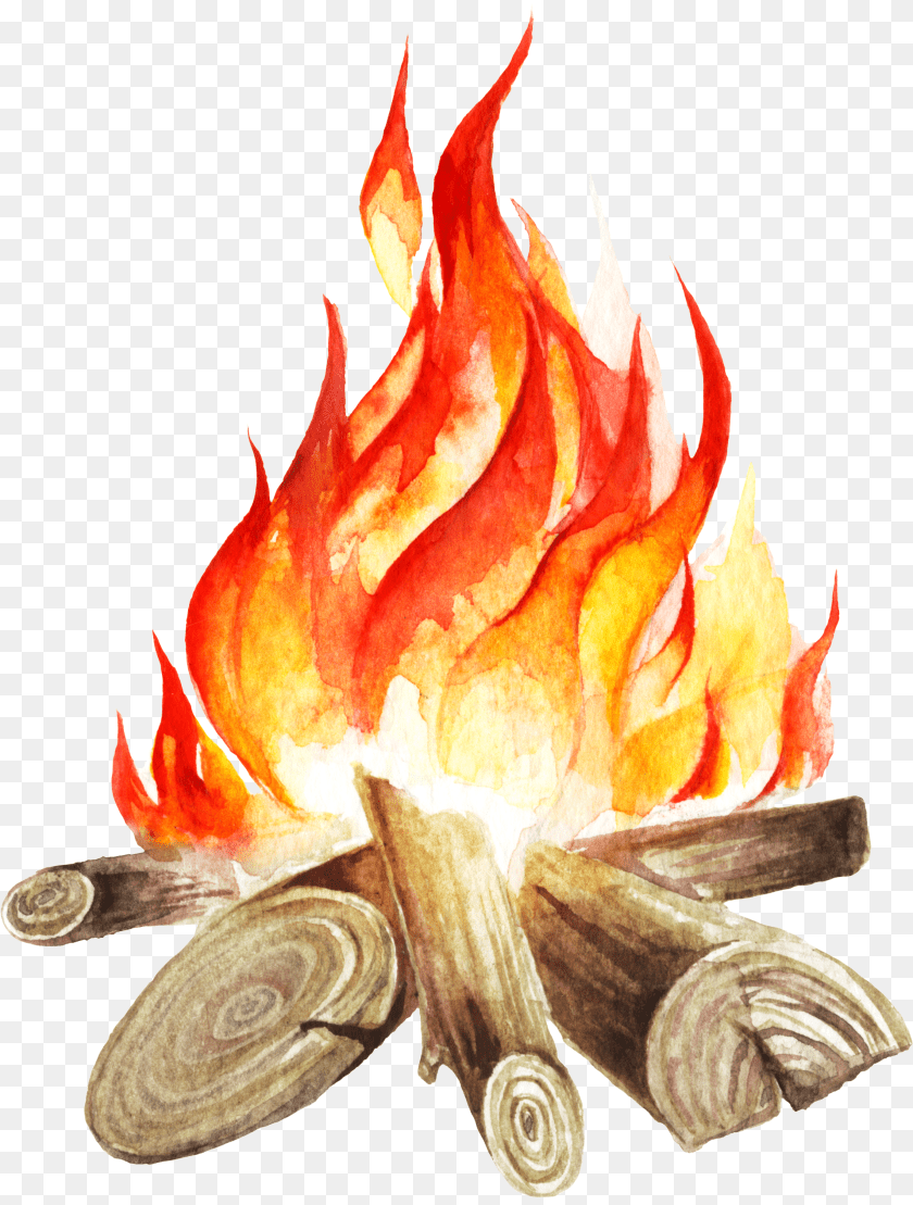 2283x3015 Bonfire Clipart Round Flame Watercolor Painting Portable Network Graphics Transparent PNG