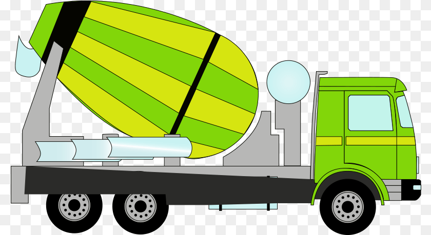 801x459 Download Car Vehicles Cement Vector Mixers Graphics Truck Hq Concrete Lorry Vector, Water, Nature, Outdoors, Sea Sticker PNG