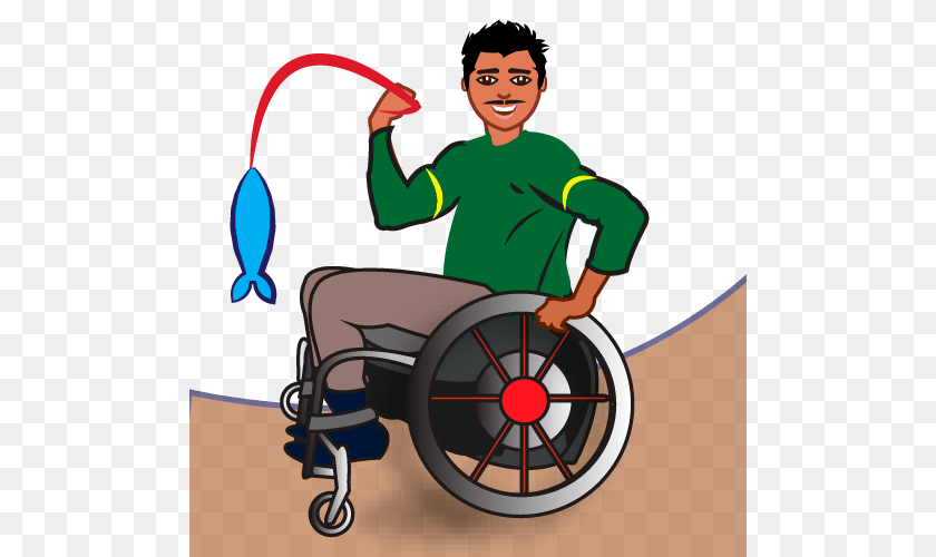 500x500 Download Disability Emoji Clipart Wheelchair Disability Emoji, Chair, Furniture, Adult, Person Sticker PNG