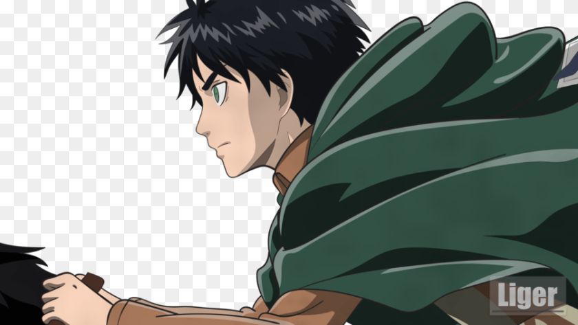 900x507 Download Eren Jaeger Clipart Eren Yeager Cartoon, Book, Comics, Publication, Face Transparent PNG