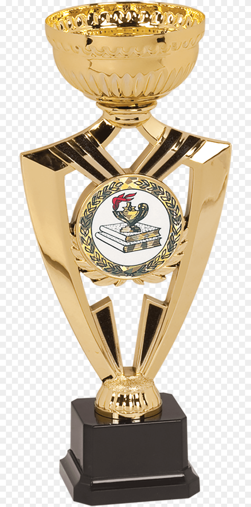 718x1691 Gold Ribbon Cup Trophy Shield Cup Full Size Trophy Cup Shield Cup, Bottle, Cosmetics, Perfume Clipart PNG