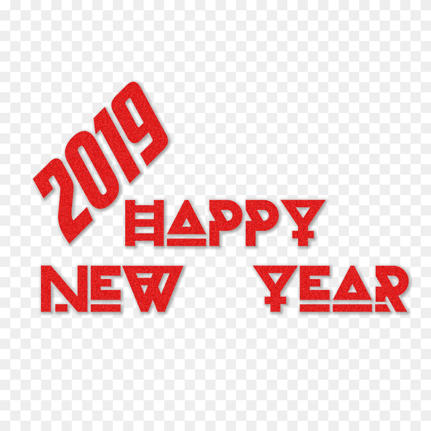 2000x2000 Download Happy New Year 2019 With Transparent Image Carmine, Logo, First Aid Sticker PNG