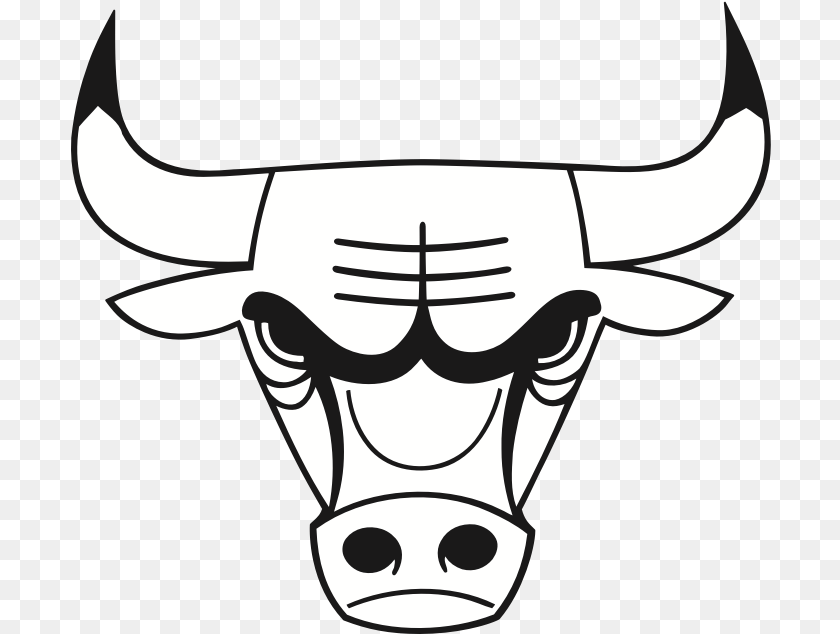 701x634 Download Hd Bull Drawing Chicago Bulls Chicago Bulls Logo, Animal, Mammal, Stencil, Baby PNG