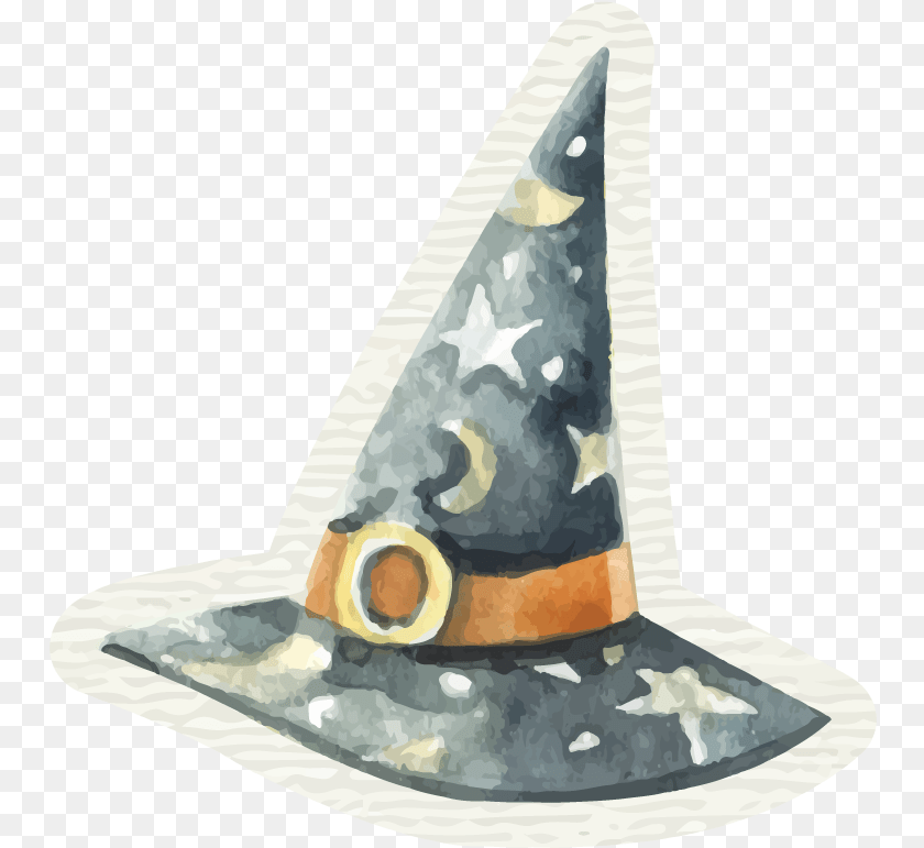 753x771 Download Hd Halloween Watercolor Watercolor Witch Hat Witch Hat Watercolor, Clothing PNG