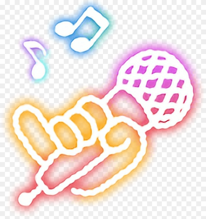 951x1010 Download Neon Music Starlight Luminous Colorful Effect Neon Music Notes Food Transparent PNG