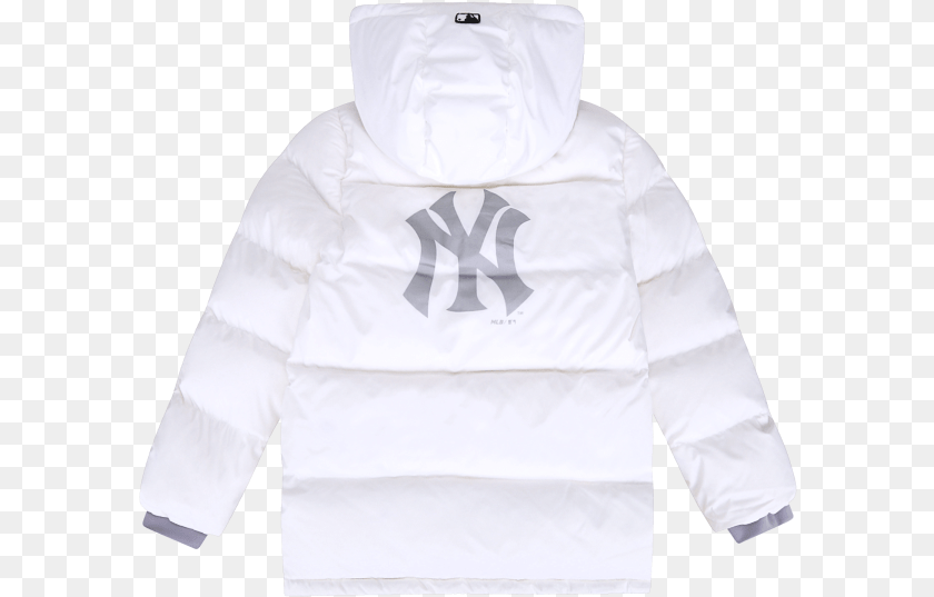 593x537 Download New York Yankees Stamp Short Duck Down Hoodie Hd Hoodie, Clothing, Coat, Hood, Jacket PNG