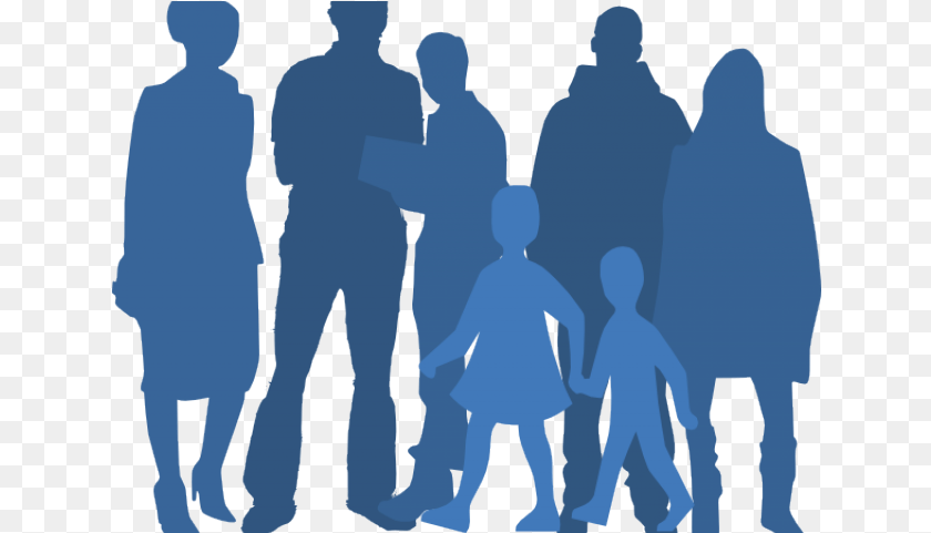 641x481 Download People Silhouette Clipart Community Man Groups Of People Silhouette, Person, Walking, Crowd, Adult PNG