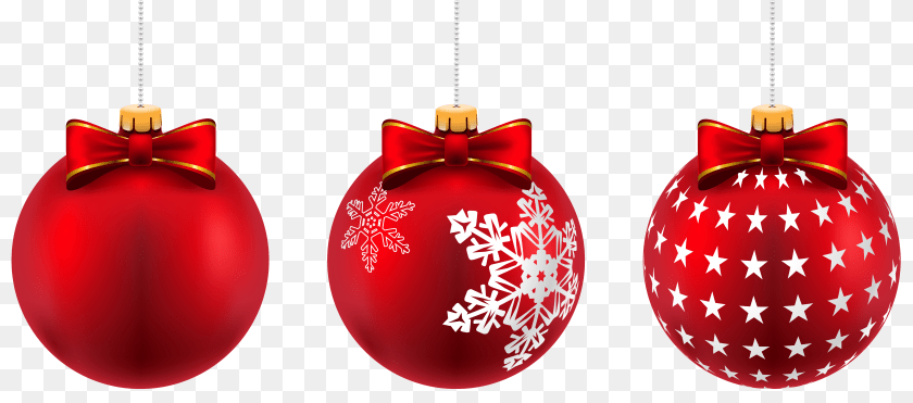 6211x2744 Red Christmas Balls Christmas Red Ball, Accessories, Ornament, Christmas Decorations, Festival PNG