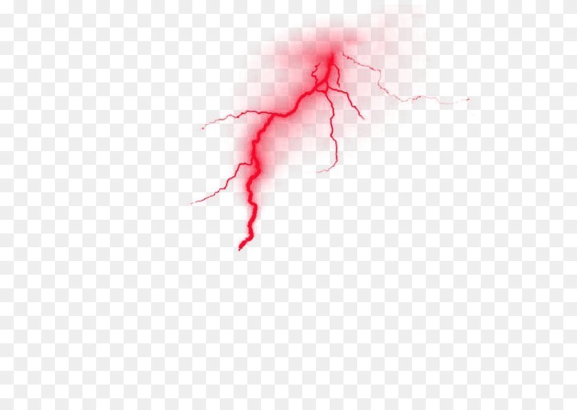 Red Lightning Realistic Transparent Lightning Clipart PNG