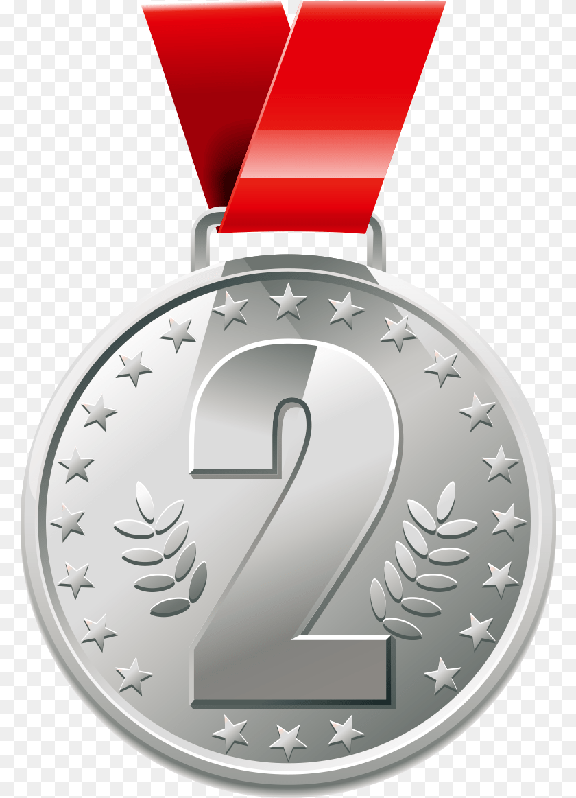 Silver Medal Vector, Gold, Gold Medal, Trophy Transparent PNG