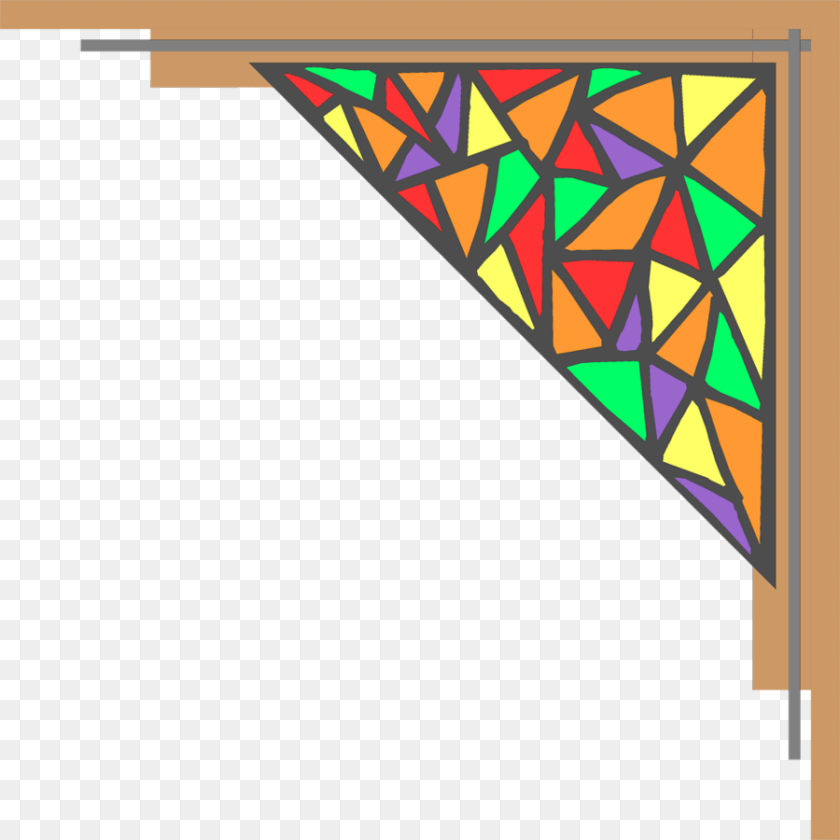 900x900 Download Stained Glass Frame Window Stained Glass, Art, Triangle Clipart PNG