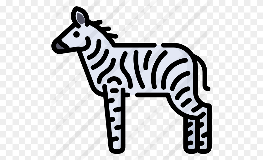 512x512 Download Zebra Clipart Line Terrestrial Animal Clip Art Product, Stencil, Wildlife, Kangaroo, Mammal Transparent PNG
