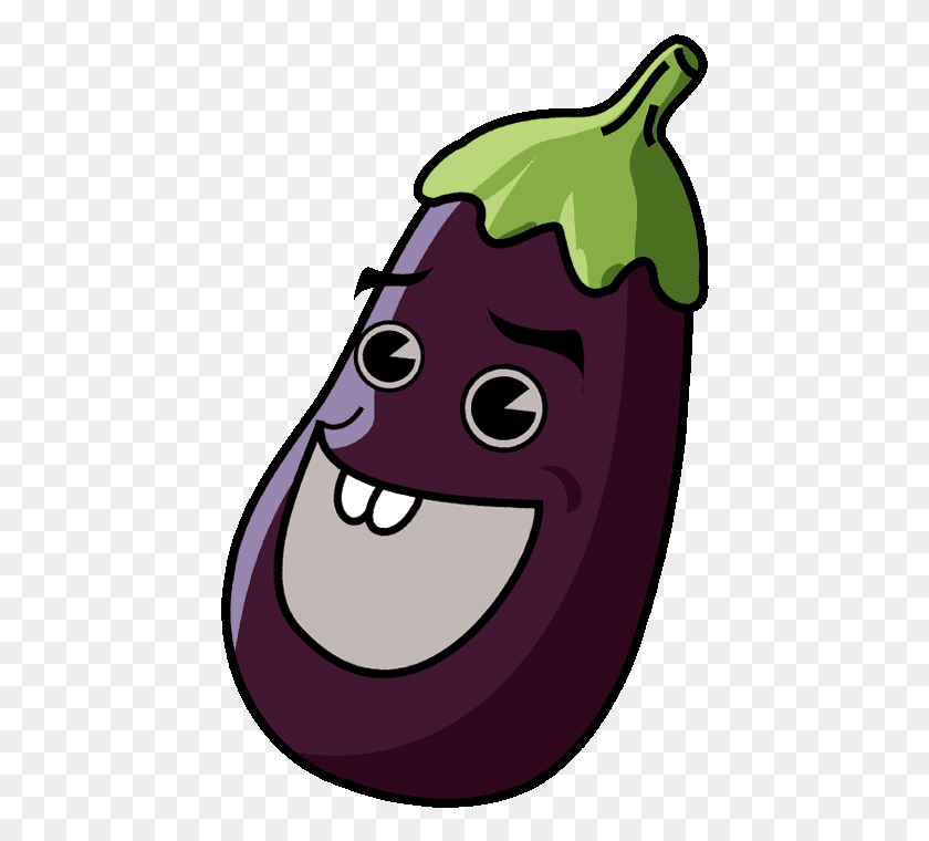 442x700 Downloads 12 Eggplant Royalty Free Clipart Eggplant With Face Clipart, Plant, Vegetable, Food HD PNG Download