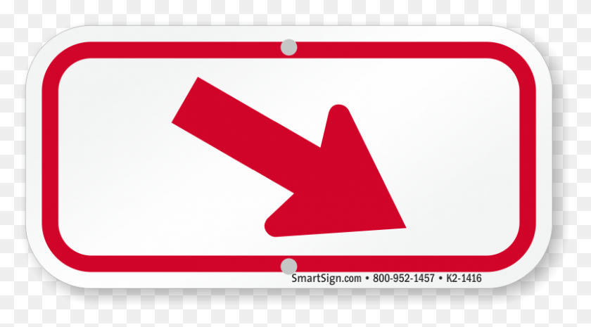 800x416 Downwards Right Arrow Supplemental Parking Sign Red, Text, Label, Symbol HD PNG Download