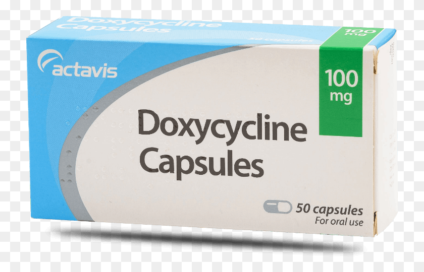 737x480 Doxycycline Actavis 100mg 50 Tablets Box, Text, Label, Rubber Eraser HD PNG Download