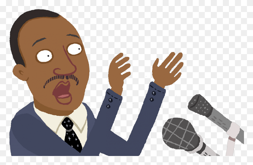 1245x781 Dr Martin Luther King Talking Into A Microphone Cartoon, Person, Human, Hand HD PNG Download