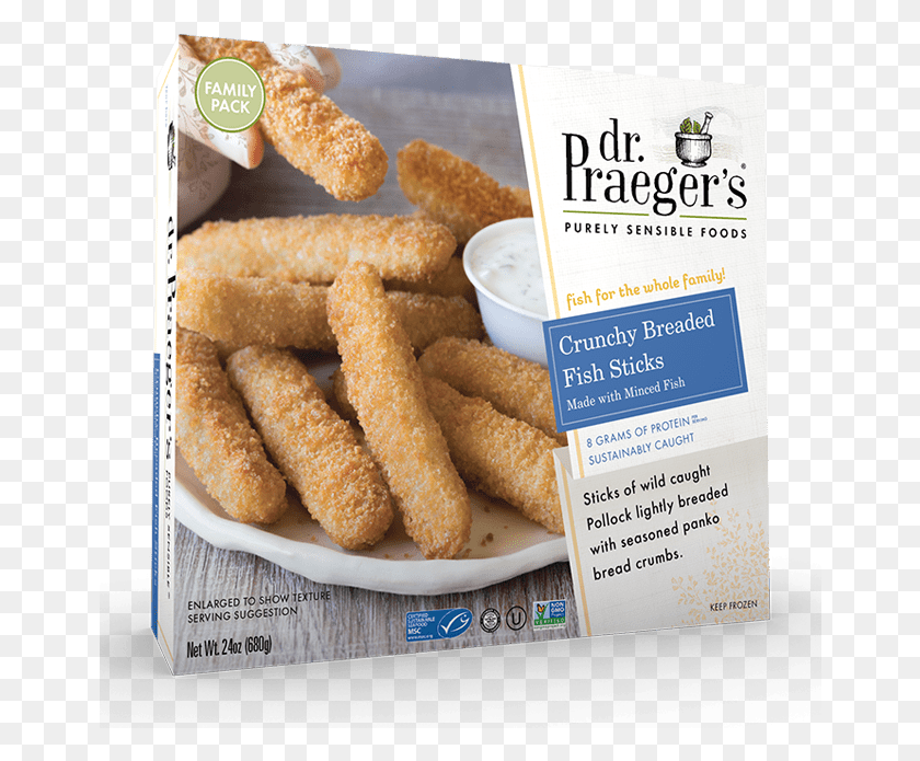 660x635 Dr Praeger39s Crunchy Fish Sticks Breaded Fish Sticks, Fried Chicken, Food, Nuggets HD PNG Download