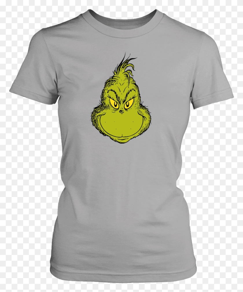 823x1001 Dr Seuss Classic Grinch Face T Shirt Thumbnail I M Silently Correcting Your Grammar Womens T Shirt, Clothing, Apparel, Sleeve HD PNG Download
