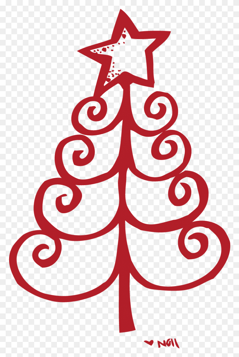 785x1201 Dr Seuss Clip Art Red Christmas Tree Clipart, Ornamento, Planta, Patrón Hd Png Download