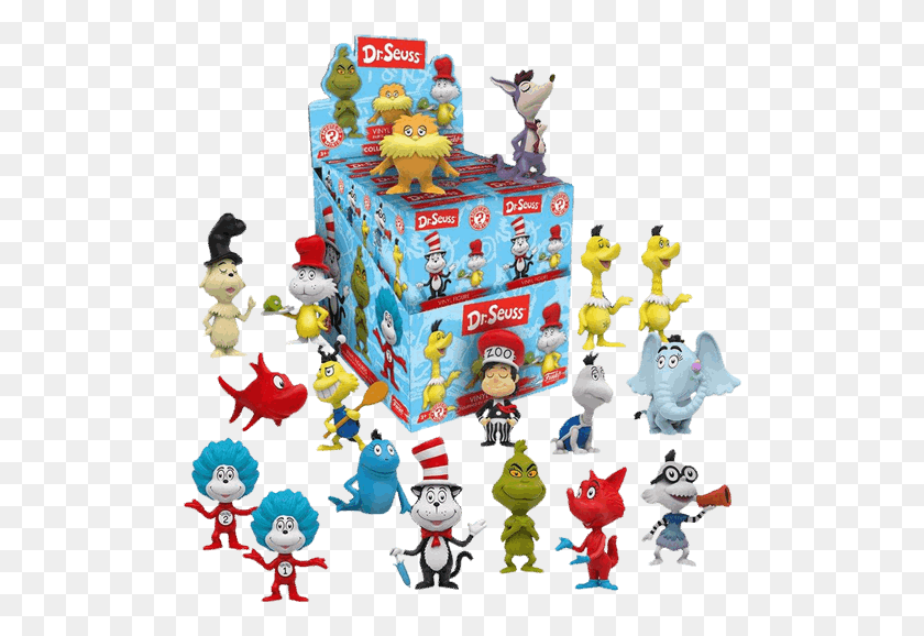 508x518 Descargar Png Dr Seuss Mystery Mini Blind Box Dr Seuss Funko Mystery Minis, Super Mario, Figurine, Juego Hd Png