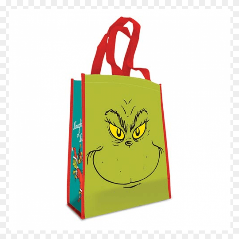 1001x1001 Dr Seuss Small Recycled Grinch Face, Shopping Bag, Bag, Dynamite HD PNG Download