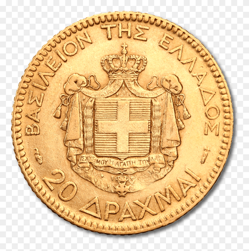 981x989 Золотая Монета Драхма Обратное Золото Норвегия, Ковер, Деньги Hd Png Скачать