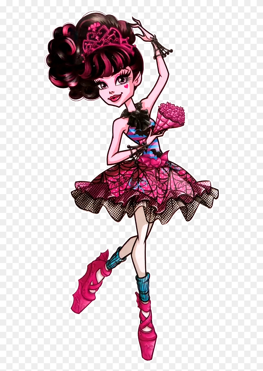 564x1125 Draculaura Moanica D39kay And Cleo De Nile Monster High Ballerina Ghouls, Costume, Person, Human HD PNG Download
