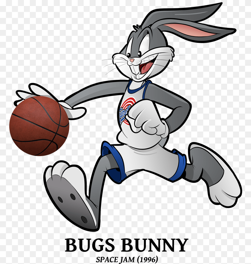 782x883 Draft 2018 Special Bugs Bunny Space Jam Cartoon, Ball, Basketball, Basketball (ball), Sport Sticker PNG