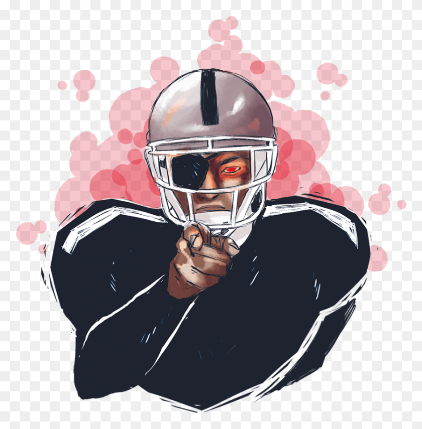 836x853 Draft Day Crucial For Raiders Illustration, Helmet, Clothing, Apparel HD PNG Download