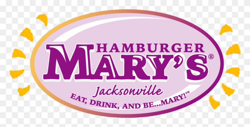 990x470 Drag Queen Revue Every Friday Amp Saturday Night Hamburger Mary39s Logo Jacksonville, Label, Text, Sticker HD PNG Download