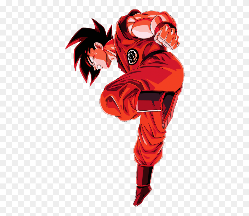 406x670 Dragon Ball Goku Kaioken, Одежда, Одежда, Человек Hd Png Скачать