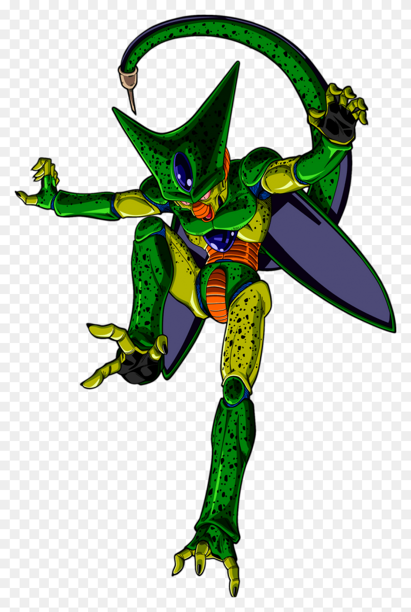 1049x1600 Dragon Ball Z Cell Dragon Ball Imperfect Cell, Face, Green HD PNG Download