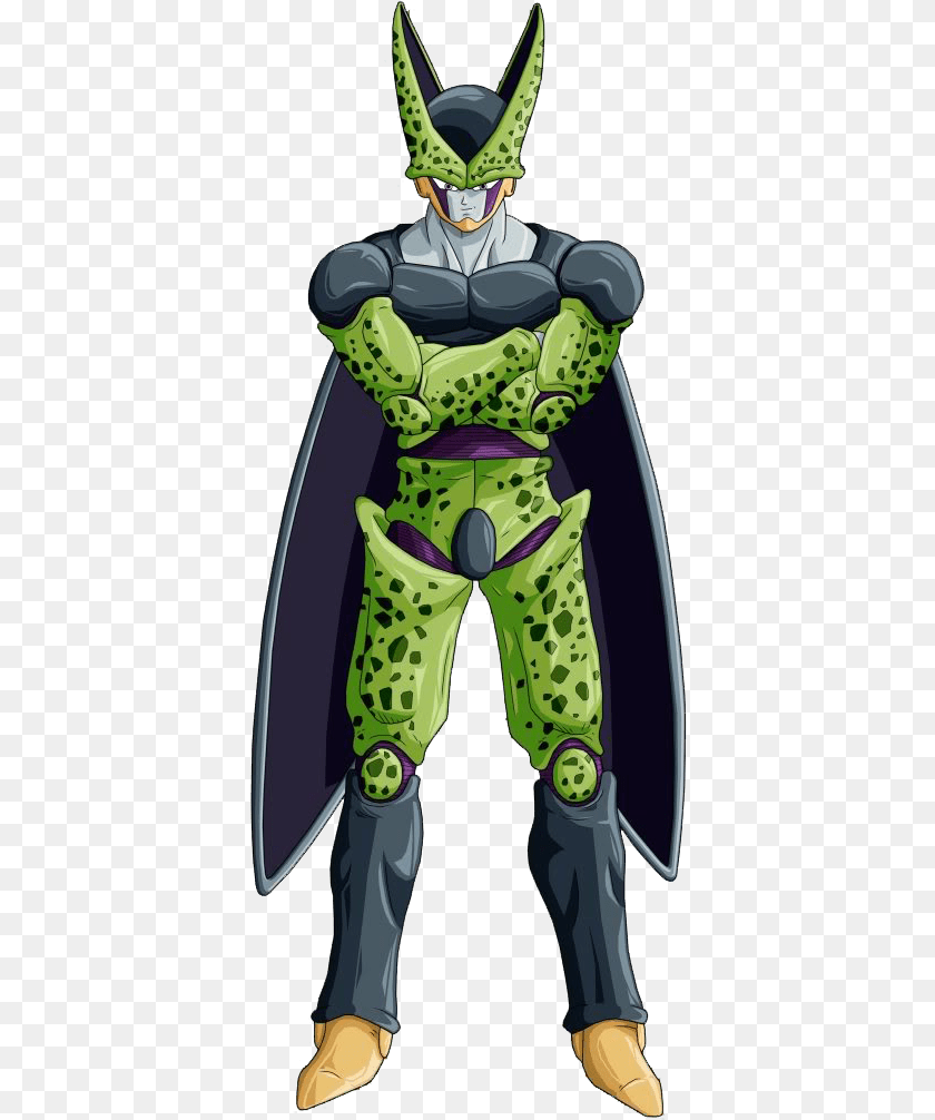 393x1006 Dragon Ball Z Cell Image With No Dbz Cell Final Form, Person, Face, Head, Clothing PNG