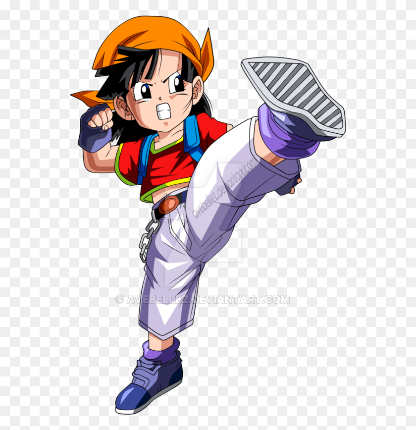 561x808 Dragon Ball Z Gt Images Pan Wallpaper And Background Videl Y Gohan, Helmet, Clothing, Apparel HD PNG Download
