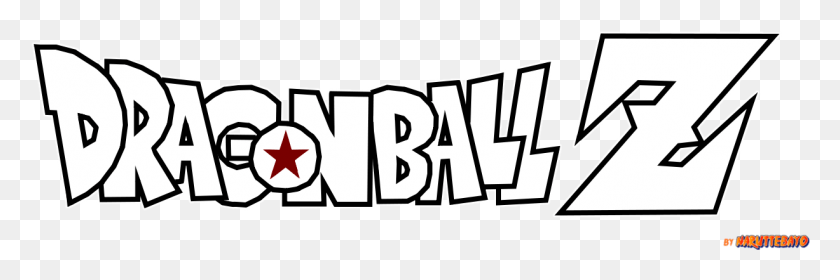 1227x347 Dragon Ball Z Logo Lineart By Naruttebayo67 On Clipart Dragon Ball Logo Negro, Word, Text, Alphabet HD PNG Download