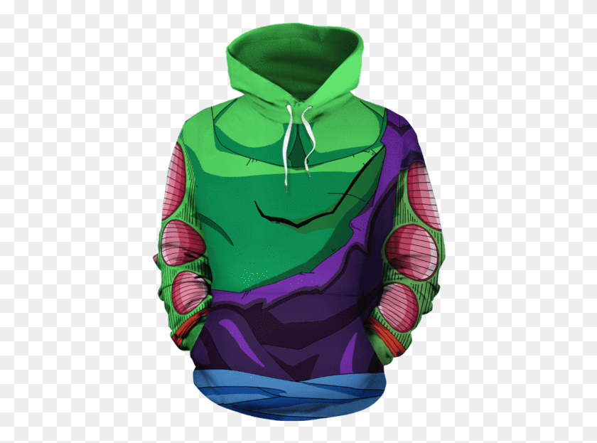 414x563 Dragon Ball Z Piccolo Torn Up Damaged Green Cosplay Trunks From Dragon Ball Super Cosplay, Clothing, Apparel, Sweatshirt HD PNG Download