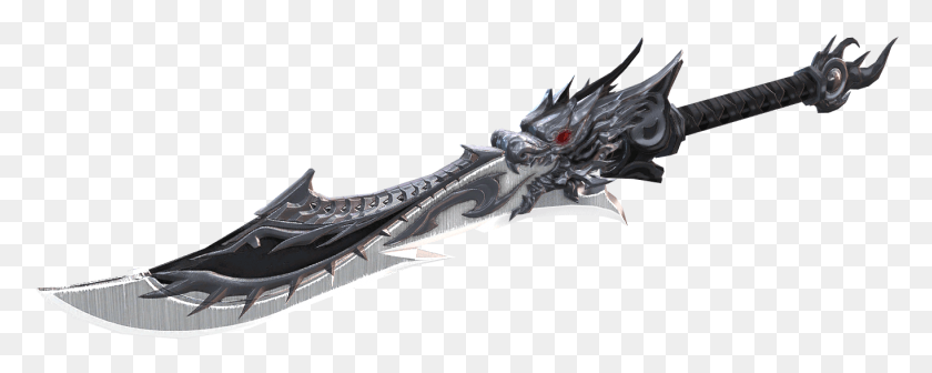 1363x483 Dragon Blade Silver Dragon, Weapon, Weaponry, Knife HD PNG Download