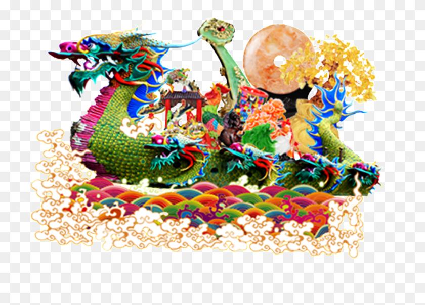 1025x715 Dragon Boat Dragon Boat High Definition Vector Illustration, Birthday Cake, Dessert, Food HD PNG Download