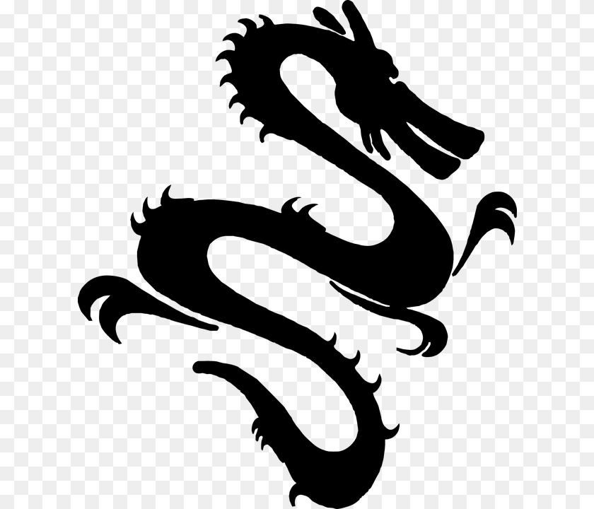 621x720 Dragon Head Silhouette Chinese Shape Animal Chinese Dragon Art Simple, Text Clipart PNG