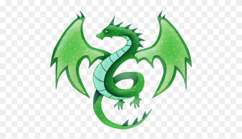 499x422 Дракон Myillustration Мифическое Существо Зеленый Рисунок Дракона Hd Png Скачать
