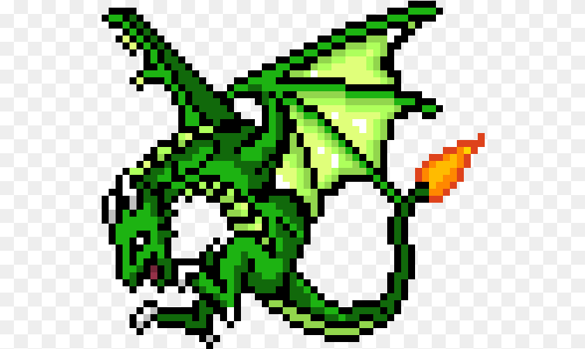 Dragon Pixel Art, Green, Qr Code Transparent PNG