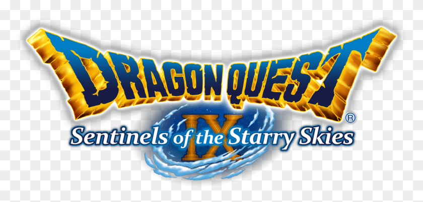 1000x441 Dragon Quest 9 Logo Dragon Quest Ix Sentinels, Text, Crowd, Alphabet HD PNG Download